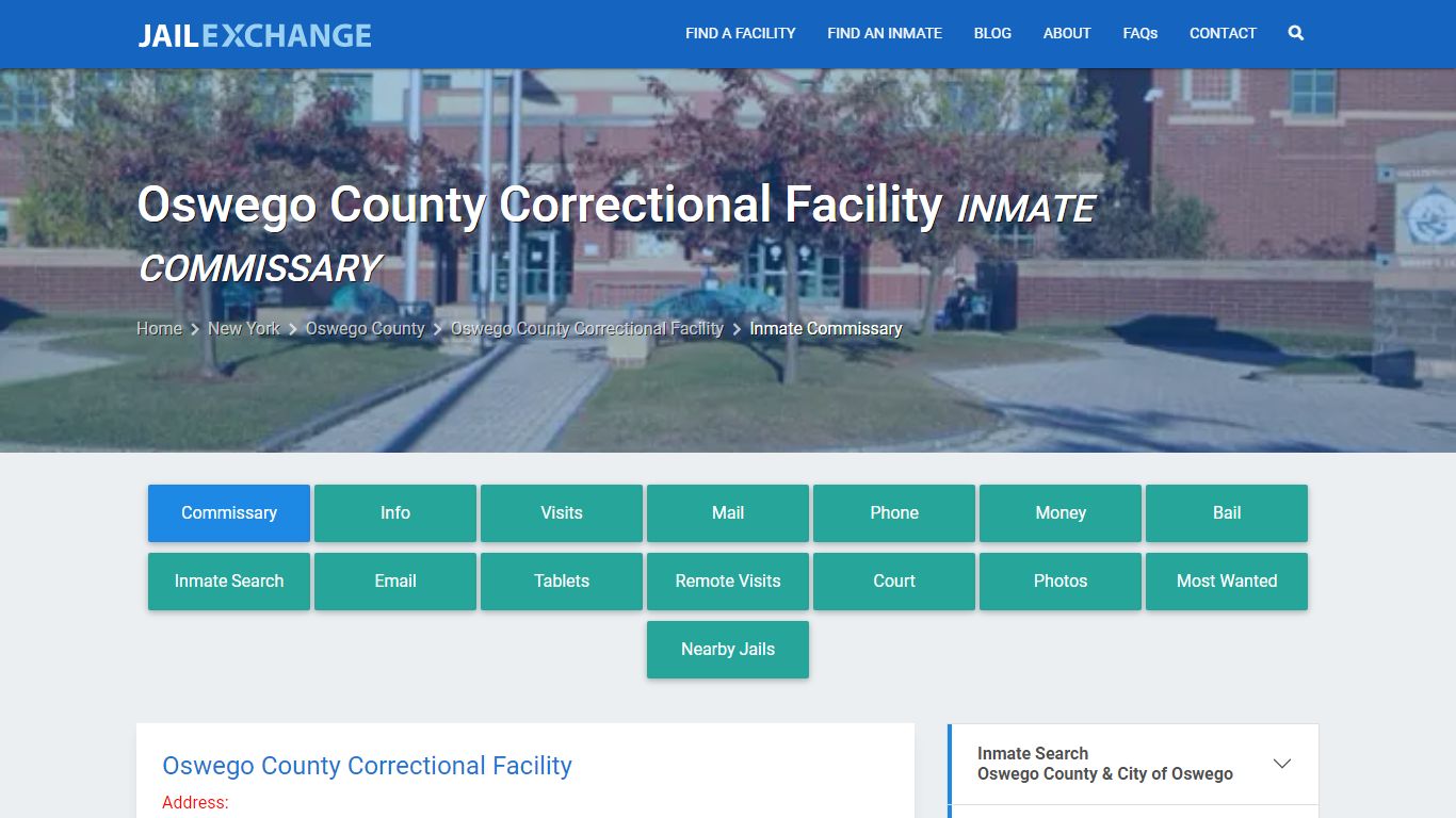 Oswego County Correctional Facility Inmate Commissary - Jail Exchange